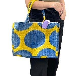 Turkish Silk and Suede IKAT Bag